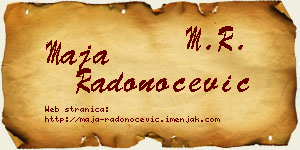 Maja Radonoćević vizit kartica